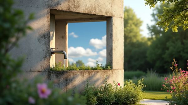 Un robinet mural extérieur robuste pour votre jardin